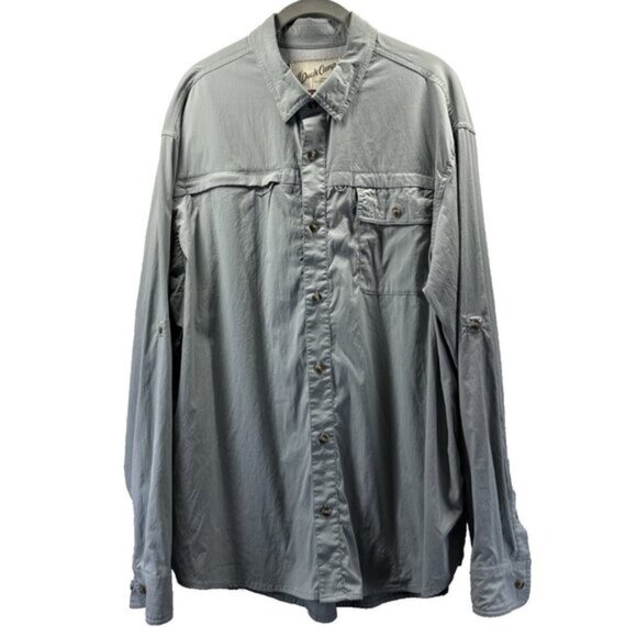 Duck Camp Shirt Men XL Green Long Sleeve Hunting Wing Shooting Button Up Outdoor - Picture 1 of 9